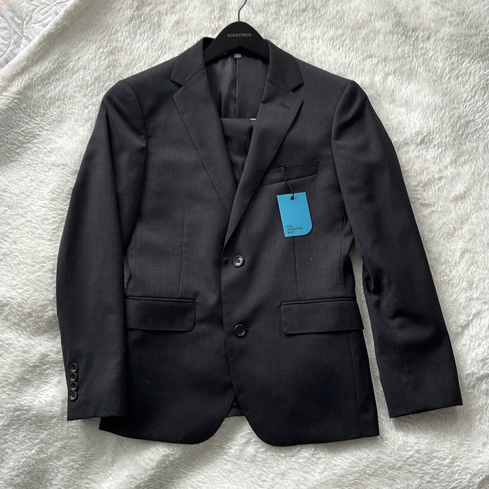 BONOBOS Nordstrom slim fit suit. Suit coat size 36S. Pants size 30. 97% wool